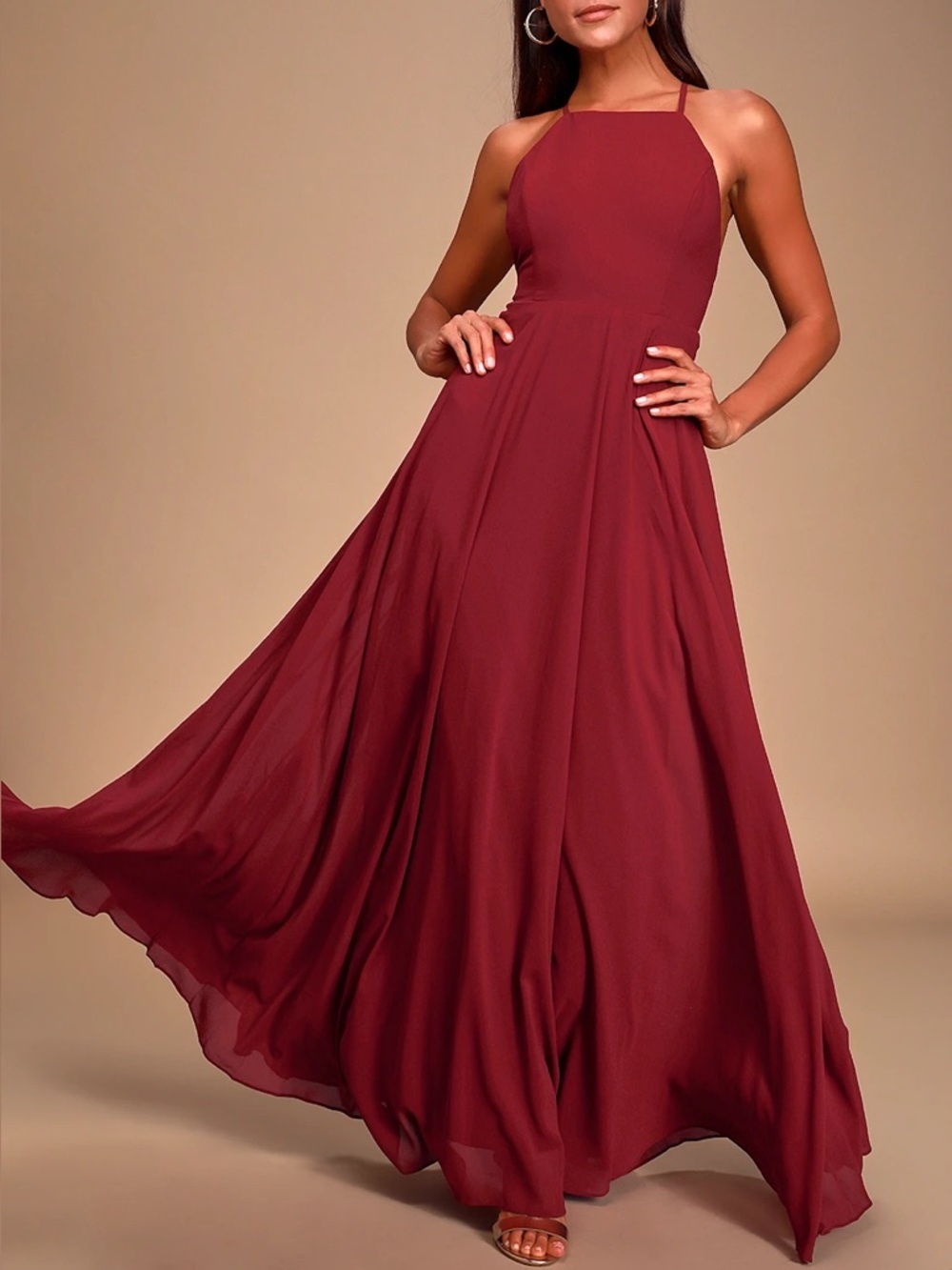 Lulus Mythical Kind Of Love Dark Green Maxi Dress Size Medium Women’s - Picture 7 of 8